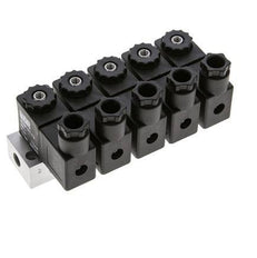 Válvula solenoide 5x3/2 G1/8'' NC 24V DC -0.95-10bar/-13.2-140psi Airtec
