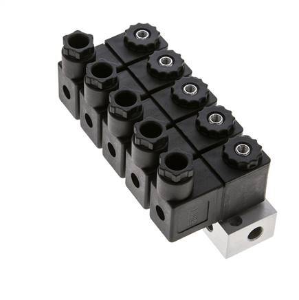 Válvula solenoide 5x3/2 G1/8'' NC 24V DC -0.95-10bar/-13.2-140psi Airtec