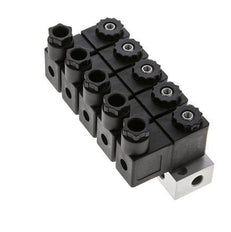Válvula solenoide 5x3/2 G1/8'' NC 24V DC -0.95-10bar/-13.2-140psi Airtec