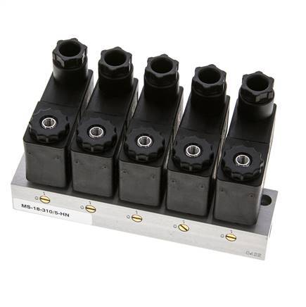 Válvula solenoide 5x3/2 G1/8'' NC 24V DC -0.95-10bar/-13.2-140psi Airtec