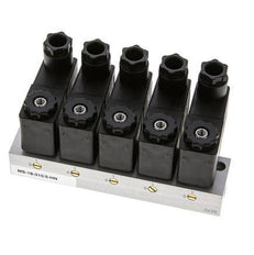 Válvula solenoide 5x3/2 G1/8'' NC 24V DC -0.95-10bar/-13.2-140psi Airtec