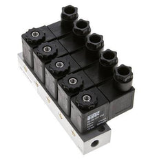 Válvula solenoide 5x3/2 G1/8'' NC 24V DC -0.95-10bar/-13.2-140psi Airtec