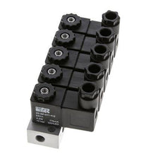 Válvula solenoide 5x3/2 G1/8'' NC 24V DC -0.95-10bar/-13.2-140psi Airtec