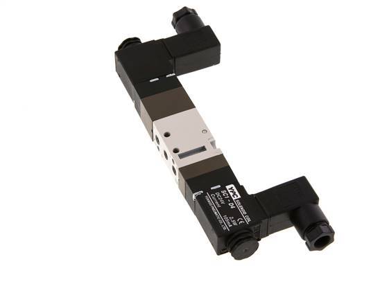 5/3 M5 Válvula solenoide de centro de presión 24V DC 2-10bar/28-140psi YPC