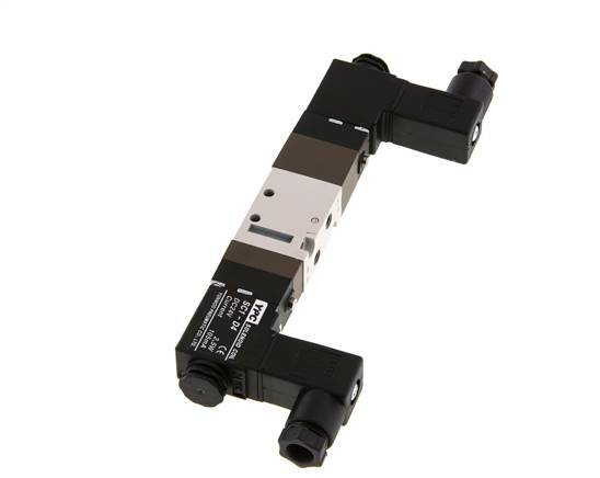 5/3 M5 Válvula solenoide de centro de presión 24V DC 2-10bar/28-140psi YPC