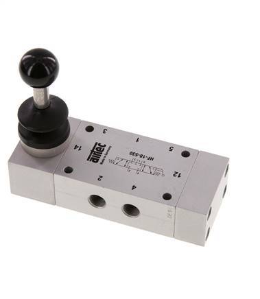5/3 G1/8'' Center Closed Hand Lever Valve 0-10bar/0-140psi Airtec