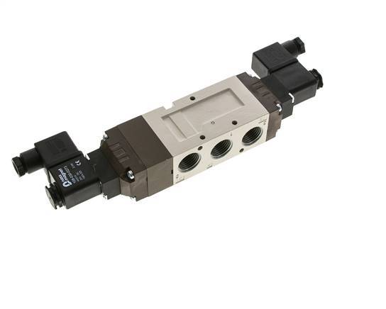 5/3 G1/2'' Exhaust Center Solenoid Valve 115V AC 2-10bar/28-140psi YPC