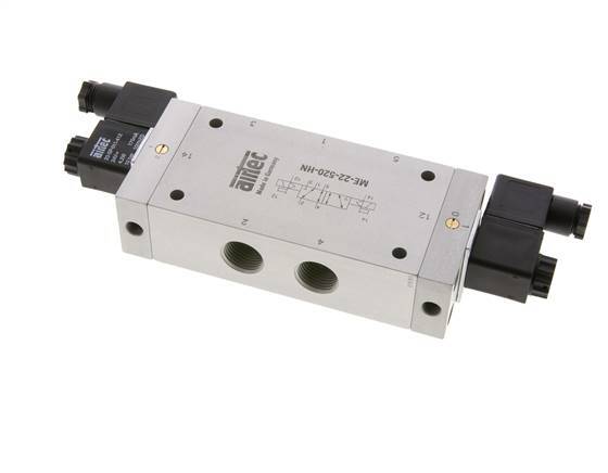 5/2 G1/2'' (G1/8'') Válvula de solenoide biestable piloto externo 230V AC 0-10bar/0-140psi Airtec