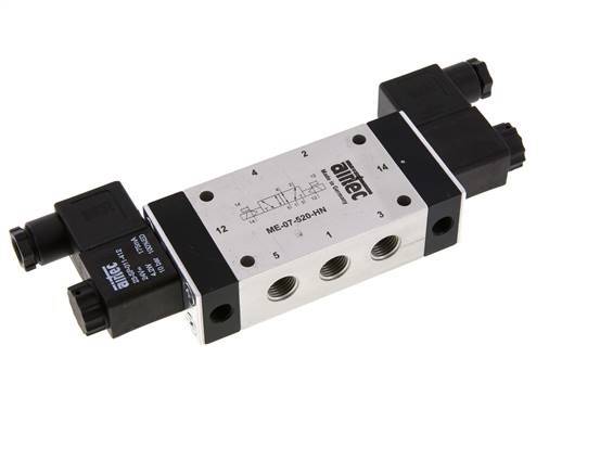 5/2 G1/4'' (G1/8'') Válvula de solenoide biestable piloto externo 24V AC 0-10bar/0-140psi Airtec