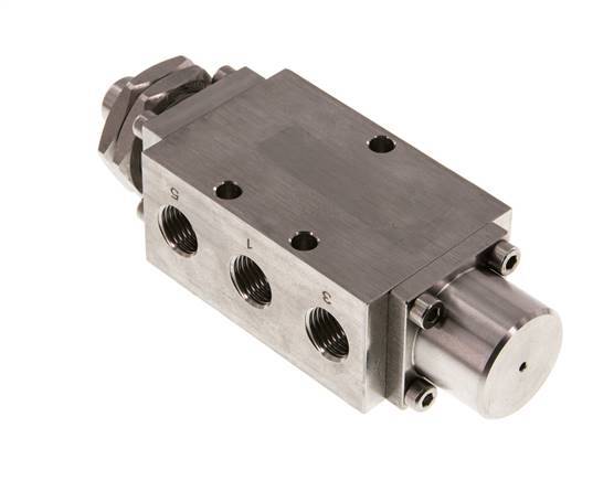 válvula de vástago 5/2 G1/4'' Acero inoxidable -0,95-12bar/-13,2-168psi