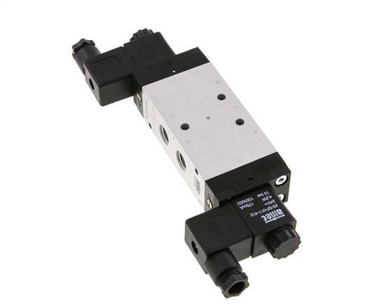 5/3 G1/4'' Center Closed Solenoid Valve 24V DC 3-10bar/42-140psi Airtec