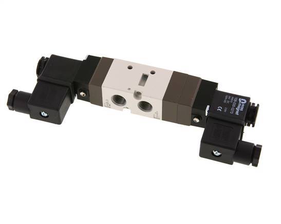 5/3 G1/4'' (G1/8'') Pressure Center Solenoid Valve 12V DC 2-10bar/28-140psi YPC