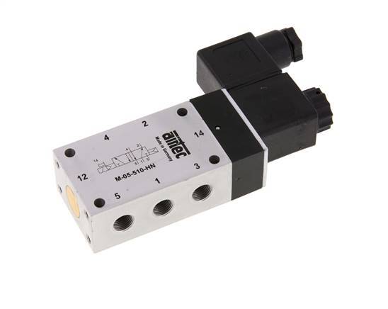 5/2 G1/8'' Solenoid Valve 24V DC 2-10bar/28-140psi Airtec