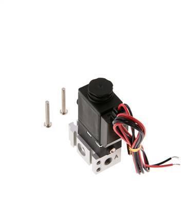 3/2 M5 NC Electroválvula 24V DC 0-8bar/0-112psi Conector de 2 polos YPC
