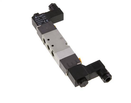 5/3 G1/8'' Válvula solenoide central de escape 230V AC 1.5-8bar/21.0-112psi E.MC