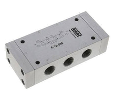 5/3 G1/2'' Center Closed Air Pilot Valve 0-10bar/0-140psi Airtec