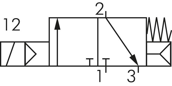 3/2 G1/2'' NC Solenoid Valve 230V AC 1.5-8bar/21.0-112psi E.MC