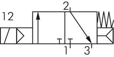 3/2 G1/2'' NC Solenoid Valve 230V AC 1.5-8bar/21.0-112psi E.MC