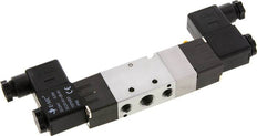 5/3 G1/4'' (G1/8'') Center Closed Solenoid Valve 24V DC 1.5-8bar/21.0-112psi E.MC