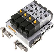G1/8'' 4x Terminal de válvulas neumáticas 24V DC 1.5-8bar/21.0-112psi Multipolar E.MC
