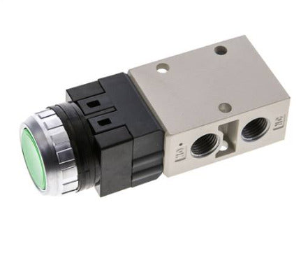 3/2 G1/4'' Push Button Valve Green 0-8bar/0-112psi YPC