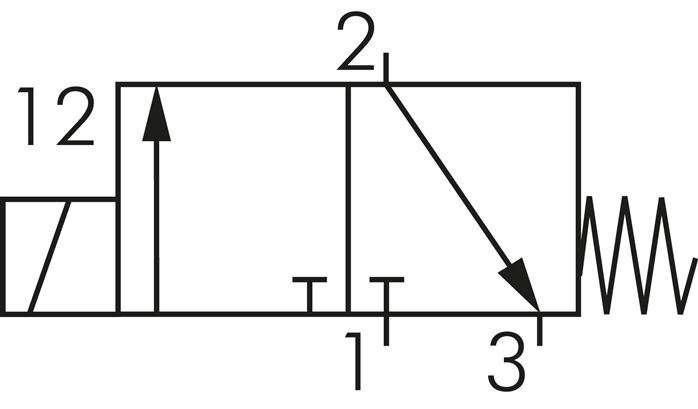 3/2 G1/8'' NC Electroválvula 230V AC 0-8bar/0-112psi E.MC