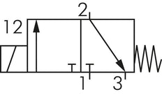 3/2 G1/8'' NC Electroválvula 230V AC 0-8bar/0-112psi E.MC