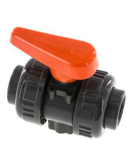 PVC 2-way Ball Valve True Union 20 mm Socket EPDM