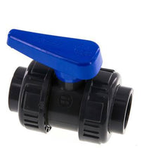 Válvula de Bola de PVC de 2 Vías Doble Unión 32 mm Toma EPDM