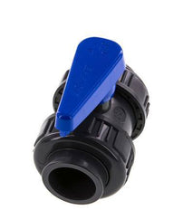 Válvula de Bola de PVC de 2 Vías Doble Unión 32 mm Toma EPDM