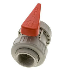 PP-H 2-way Ball Valve True Union Rp 1 1/2'' FKM