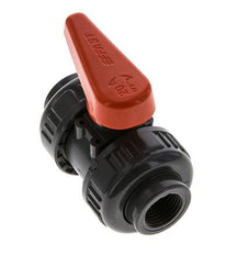 PVC 2-way Ball Valve True Union Rp 1/2'' EPDM