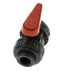 PVC 2-way Ball Valve True Union Rp 1/2'' FKM
