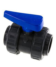 Válvula de Bola de PVC de 2 Vías Doble Unión Rp 1 1/2'' EPDM