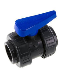 Válvula de Bola de PVC de 2 Vías Doble Unión Rp 1 1/2'' EPDM