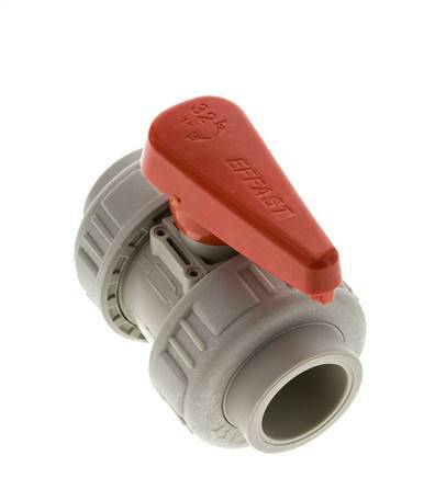 PP-H 2-way Ball Valve True Union 32 mm EPDM