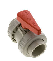 Válvula de Bola PP-H de 2 Vías Doble Unión 50 mm FKM