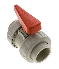 Válvula de Bola PP-H de 2 Vías Doble Unión 50 mm FKM