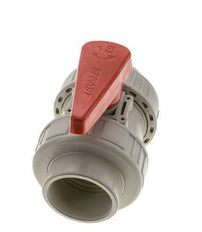 Válvula de bola de 2 vías PP-H Doble Unión 63 mm FKM
