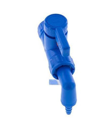 PP 2-way Ball Valve G 3/4'' 6x10mm Hose Barbs