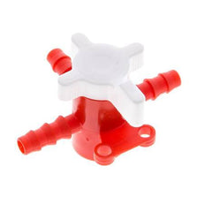 PE 3-way Ball Valve 1/4'' (6 mm) Hose Barbs