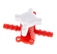 PE 3-way Ball Valve 1/4'' (6 mm) Hose Barbs