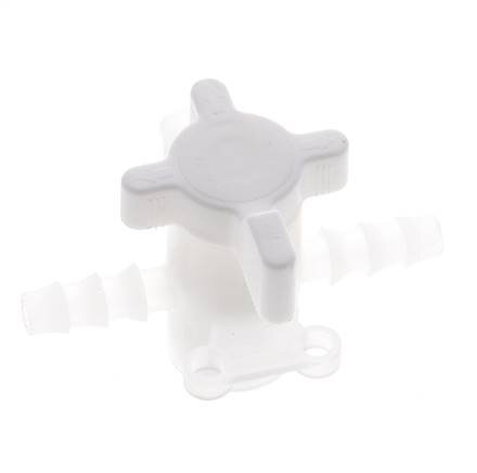 Válvula de bola de 3 vías de PVDF Barras de manguera de 1/4'' (6 mm)