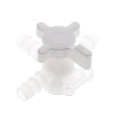 PVDF 3-way Ball Valve 3/8'' (9 mm) Hose Barbs