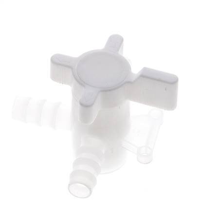 Válvula de bola de 3 vías de PVDF 10 mm Hose Barbs