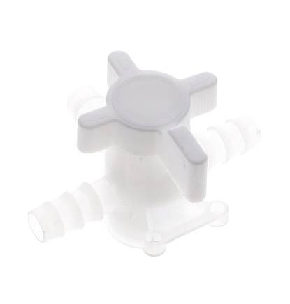 Válvula de bola de 3 vías de PVDF 10 mm Hose Barbs