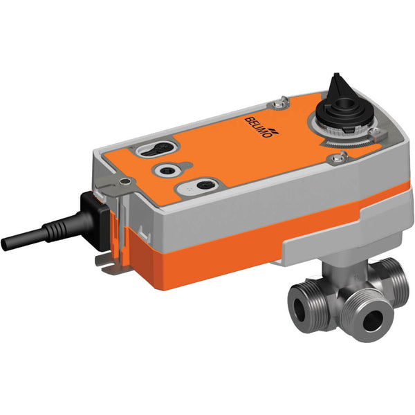 Belimo Válvula De Bola De 3 Vías G1-1/4 Kvs21 24VAC/DC Prueba De Fallos 75s 2 Puntos 10Nm IP54 R520/NRF24A