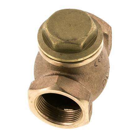 G 1-1/4'' Latón Rojo Válvula De Retención De Pistón 20 Bar (290 Psi) Alta Resistencia