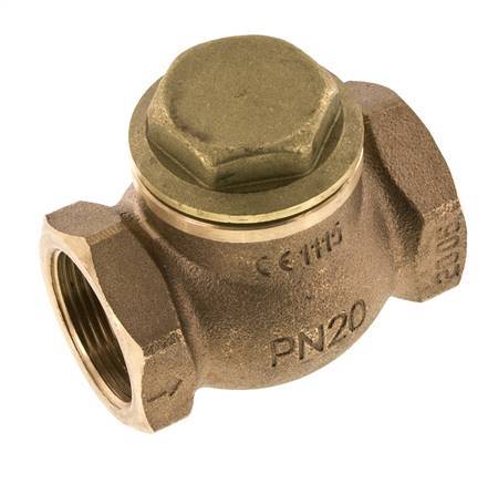 G 1-1/4'' Latón Rojo Válvula De Retención De Pistón 20 Bar (290 Psi) Alta Resistencia