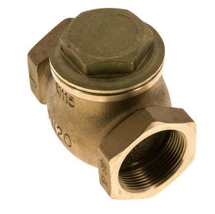 G 1-1/2'' Red Brass Lift Check Valve 20 bar (290 psi) Heavy Duty